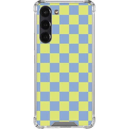 Neon Checkered Galaxy S24 FE Clear Case